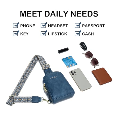 Image of Small Anti Theft Crossbody Bags for Women Faux Leather Sling Purses | RFID Blocking, Lightweight, Travel Essentials, with Security Zippers