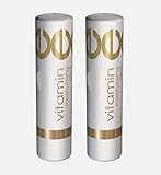 Vitamin E Lip Balm Chapstick - Moisturizing Lip Stick for Dry Lips, Natural 2 Pack, Made in USA