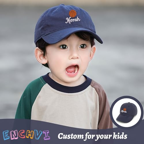 Image of Personalized Baby Infant Baseball Cap Custom Boys Girls Embroidered Sun Hat Custom Trucker Hats for Toddler Kids