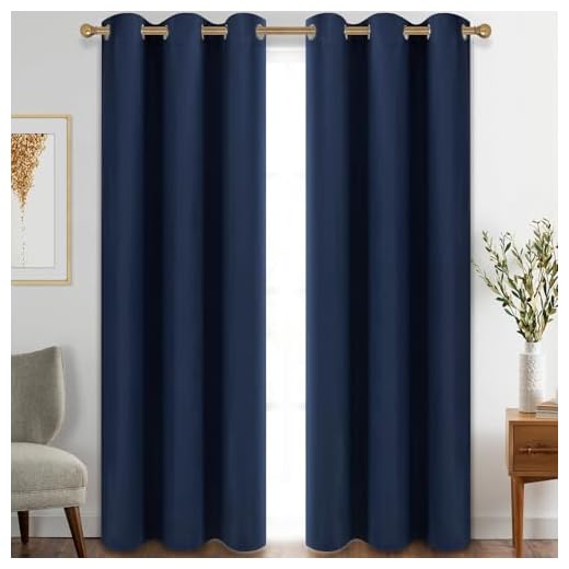 27+ Stunning Blue and White Bedroom Ideas You’ll Love 3 Diraysid Blackout Curtains for Bedroom Grommet Thermal Insulated Room Darkening Curtains (42 x 84 Inch, 2 Panels, Navy Blue)