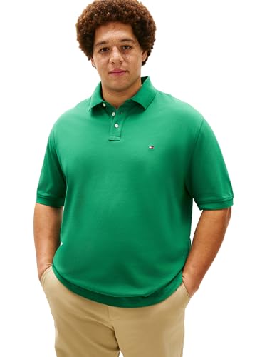 Image of Tommy Hilfiger Men's Short Sleeve Polo Shirts in Regular Fit With Stretch and Organic Pique Cotton