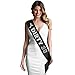 30th Birthday Sash - Silver Sparkle & Rhinestone Dirty 30 Premium Satin Sash - 30th Birthday Supplies & Decorations Black