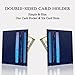 WOXVM Credit Card Holder Wallet RFID Blocking Slim Credit Card Cases Holder Premium Leather Minimalist Front Pocket Small Wallet with 6 Card Slots and 1 Pockets for Men Women (Navy Blue)