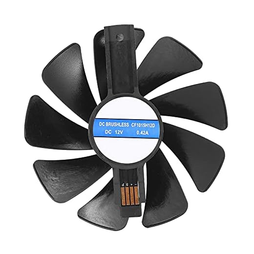 Ohulelks 95Mm CF1015H12D DC12V Enfriador de Tarjeta de Video Ventilador de Enfriamiento Reemplazar por Zafiro Nitro RX480 8G RX 470 4G GDDR5 RX570 4G / 8G D5 RX580 8G