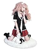 Junko Enoshima Cosplay Costume, Japanese School Uniform Sailor Dress Women w/Kawaii Skirt for Halloween (Dress, XS)