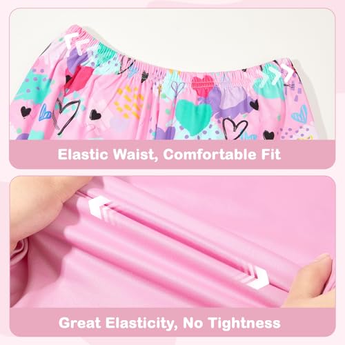 Image of FIOBEE Girls Pajamas Sets 2PCS Summer Pajama Sleepwear Kids Pjs Clothes Short Sleeve for Teen Girl Size 3-14