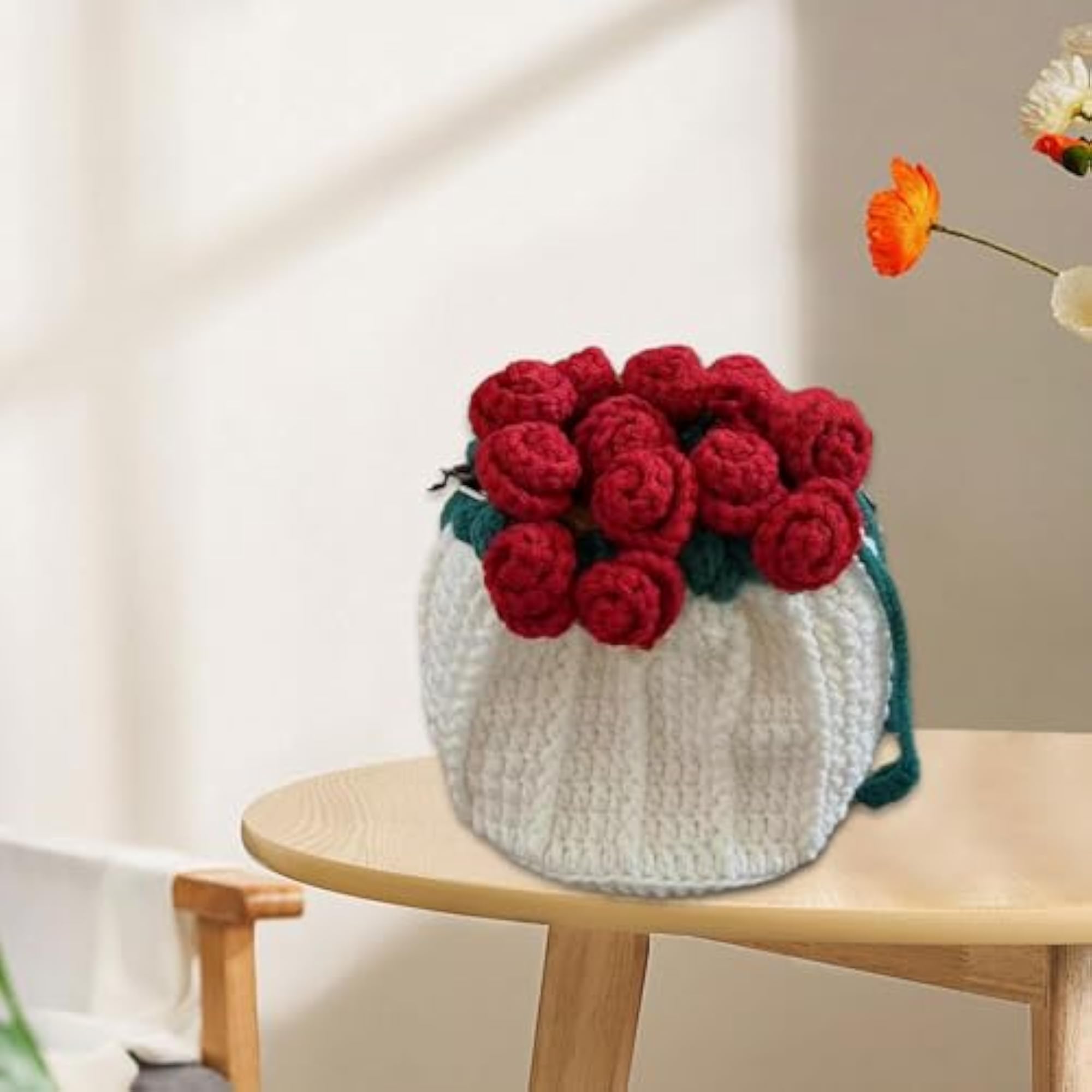 Stylish Completed Crochet Shoulder Bag, Holiday Pouch