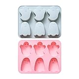 Silikonformen für Halloween, für Schokolade, Eiswürfel, Kuchen, Dessert, Süßigkeiten, Mousse, Gebäck, handgefertigte Seife, Cupcake-Topper, Gelee, Pudding, Wachsschmelzen, 2 Stück