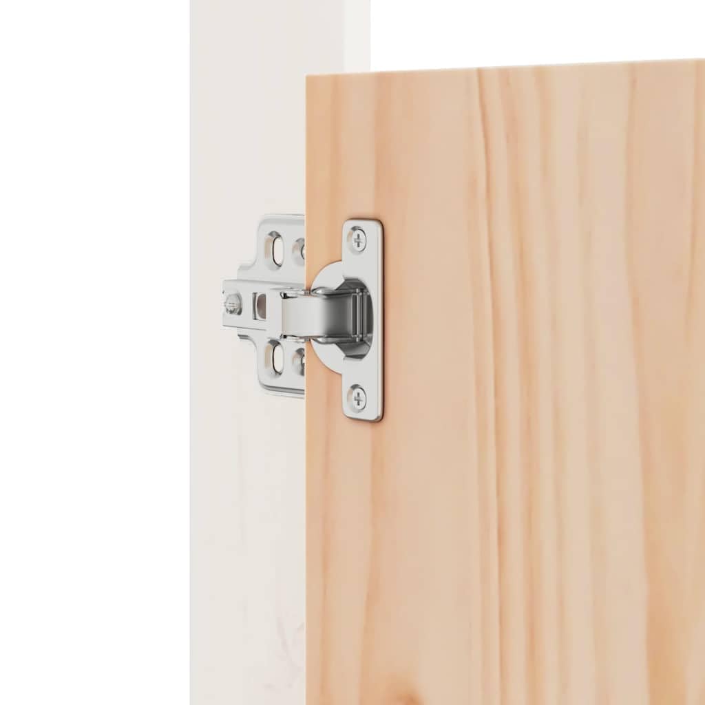 Genérico Puertas de Cocina Exterior 2 uds Madera Pino Blanco 50x9x82 cm,Bricolaje,Accesorios de Bricolaje,Ferretería para armarios,Puertas de armarios-832360