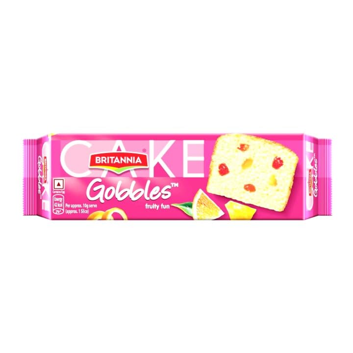 Britannia Gobbles Fruit Fun Cake, 115g