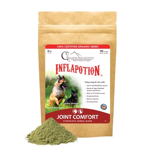 Glacier Peak Holistics Inflapotion - Natural Herbal Anti-Inflammatory for Dogs & Cats, Organic...
