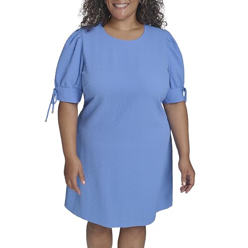 Image of Tommy Hilfiger Women's 3 /4 Sleeves Diamond Bouquet Shift Dress