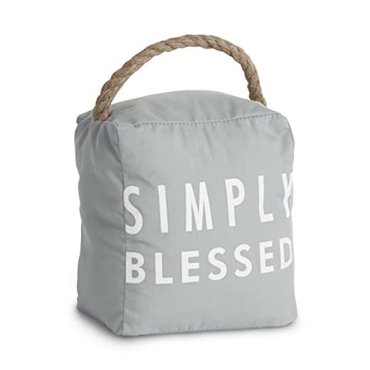 Pavilion Gift Company 72154 Simply Blessed Door Stopper, 5 by 6-Inch, Gray