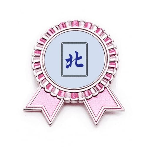 Broche Mahjong Rose Wind South bijou de veste en métal taille M pour femme