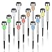 GIGALUMI Solar Lights Outdoor Garden Led Light Landscape/Pathway Lights Stainless Steel-12 Pack