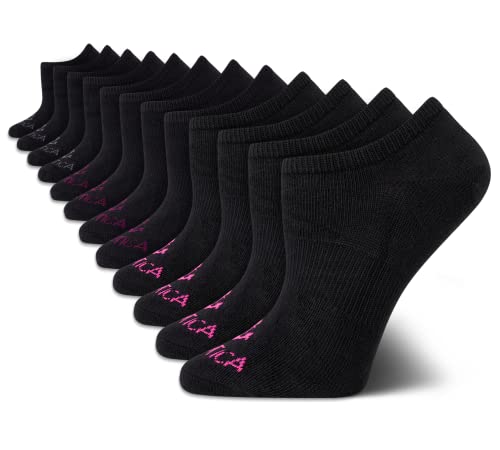 Nautica Womens No Show Socks - 12 Pack No Show Cuff Liners Moisture Wicking Sock - Non Slip & Breathable Socks for Women