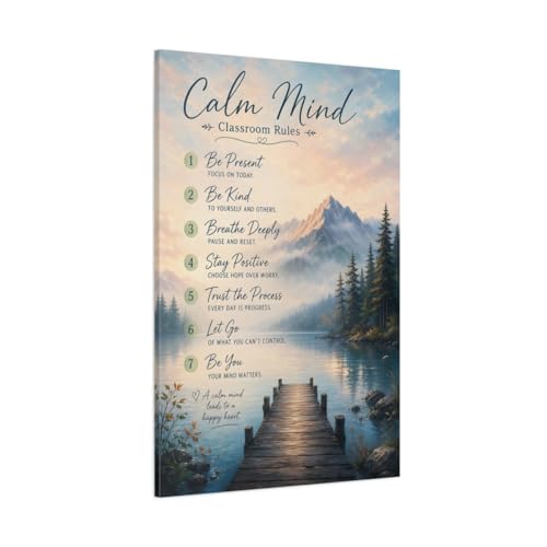 Tableau paysage nature chassis 3cm epais vertical pour deco murale