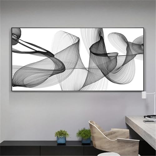 Affiches de texture de ligne abstraite pour salon moderne et chic 40x80 cm
