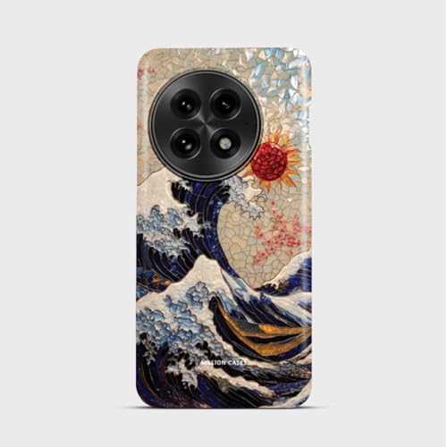 Image of MILLION CASES Back Cover Case for OnePlus 12 Scratch Resistant Anti-Slip Polycarbonate Shockproof Protective Durable Shattered Sea Crystal Case for Men & Boys