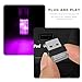 Rdxcv 4 PCS USB LED Car Interior Atmosphere Lamp, Mini Night Light Plug-In Trunk Ambient Lighting Kit, Portable USB Interface LED Lamp Interior Decoration for Vehicle Home Office (Purple)