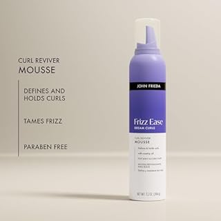 John Frieda Frizz Ease Dream Curls Curl Reviver Mousse, Anti Frizz Hair Mousse for Curls, 7.2 Oz