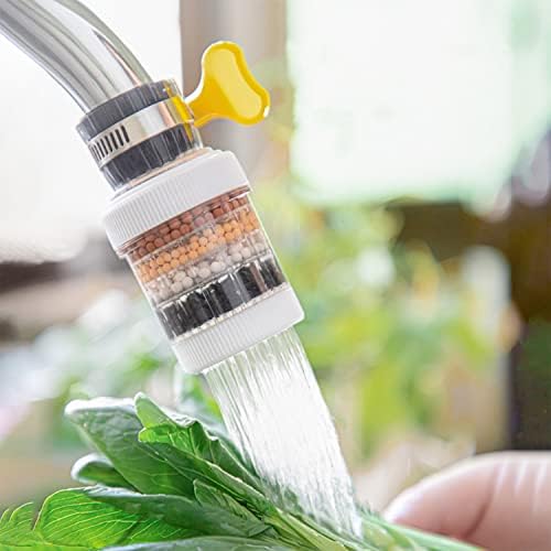 TYFYH 2 Pcs Faucet Filter, Activated Carbon Kitchen Tap Filter, Faucet Water Purifier to Remove Fluorinated Chlorine Heavy Metal Hard Water in Home Kitchen and Bathroom