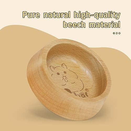 Rubor 01 Hamster Food Bowl, Wooden Guinea Pig Food Dish Feeding Bowl For Small Animal Dwarf Hamster Syrian Gerbil Mice Degu Chipmunk Squirrel Hedgehog thumb #2