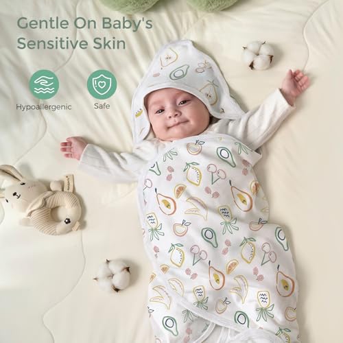 Image of Momcozy Baby Towel with Hooded - Ultra Soft & Absorbent Large Bath Towel Set for Comfort & Gentle on Baby's Skin - Shower Gift & Bath Essential & Baby Registry Search for Newborn,Infant,Toddler,Kids