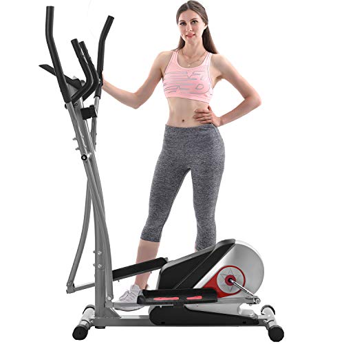 Ni-Shore Elliptical Machine Trainer Magnetic Smooth Quiet Driven With Lcd Monitor, Home Use #TOP1