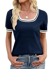 Navy Blue White Edged