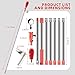 Gutter Cleaning Tools, 10.5FT Roofing Gutters Cleaning Pole with Adjustable Guard Cleaning Tools Shovel and Roof Cleaning Brush, Gutter Cleaner Tools for Ground, Roof Gutters,Gardens,Ditch