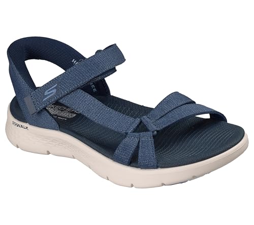 Skechers SKECHERS Women's GO Walk Flex Sandal - Illuminate Hands Free Slip-ins Fisherman, Navy, 9