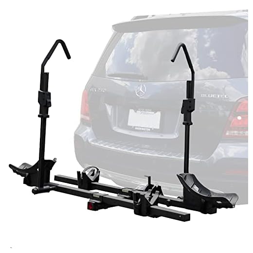 BV Bike Bicycle Hitch Mount Rack Carrier for Car Truck SUV for Standard Bikes, E-Bike, Fat Tire Bikes - Tray Style Smart Tilting Design