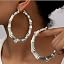 B1:85mm silver large bamboo earrings