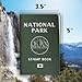 National Parks Stamp Book with Sticker Set: Passport-Sized National Park Book with Passport Stickers, Travel Planner, Map, and Parks Checklist Tracker
