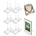 UATS Support Assiette Decorative, 6 Pièces Porte Assiette Réglable en Acrylique Transparent Chevalets présentoirs Cadre Photo Support pour Les Présentoirs photo, Les Assiettes, Les Cadres