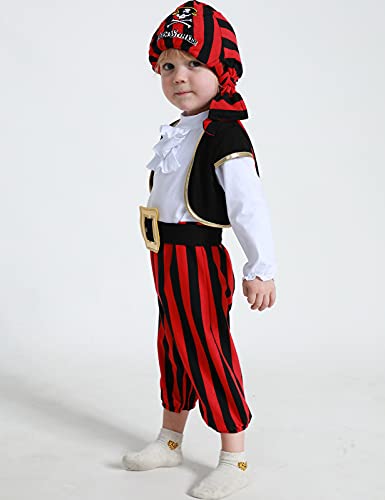 MOMBEBE COSLAND Barboteuse Pirate Bébé Garçons Nourrisson Tenue Halloween 0-24 Mois - Image 5