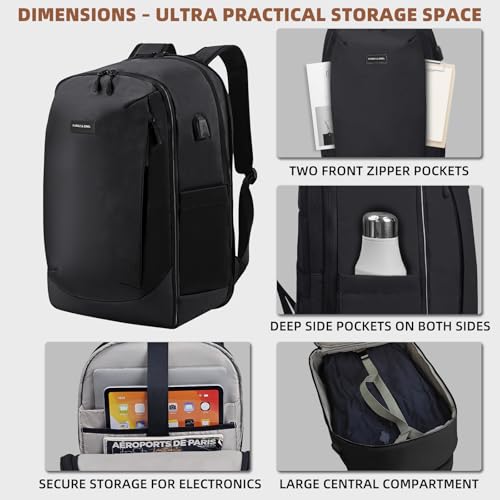 Vacuum Backpack Travel Seal Compression: Vacpack with Electric Air Pump - Carry on Expandable Pack System for Laptop Hiking Traveling Business Water Resistant Black3