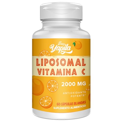 Vitamina C Liposomal 2000 mg Cápsulas - Máxima Absorción y Alta Concentración,Suplemento Antioxidante Potente,Ácido Ascórbico,Vegano, Libre de Soja