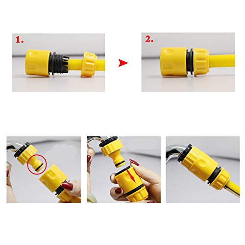 Image of Zibuyu 5PC Hose Connector Joint, 3 /4 to 1 /2 Inch Garden Pipe Tap Fitting