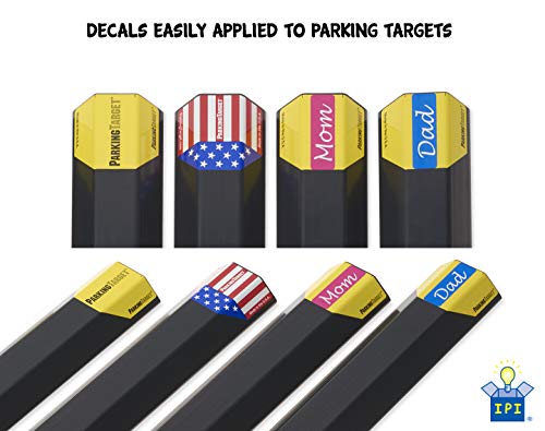 Parkingtarget Ipi-100 16" 1-Pack: Parking Aid Protects Car And Garage Walls, Easy To Install, Peel And Stick, Only 1 Needed Per Vehicle, Mom & Dad And Usa Decals Included – Parking Gadget Great Gift #TOP4