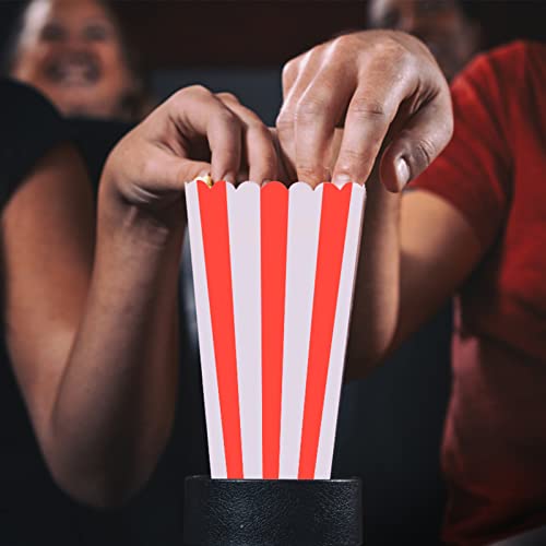 Miniatura 5 de 20 Piezas Caja Palomitas De Maiz, 19,8 X 9,6 X 7 Cm Bolsas Palomitas Grandes Contenedor De Chuches Cajas Palomitas Carton Para Cine Navidad Cumpleaños Boda Candy Bar Fiesta Rayas Rojas Y Blancas