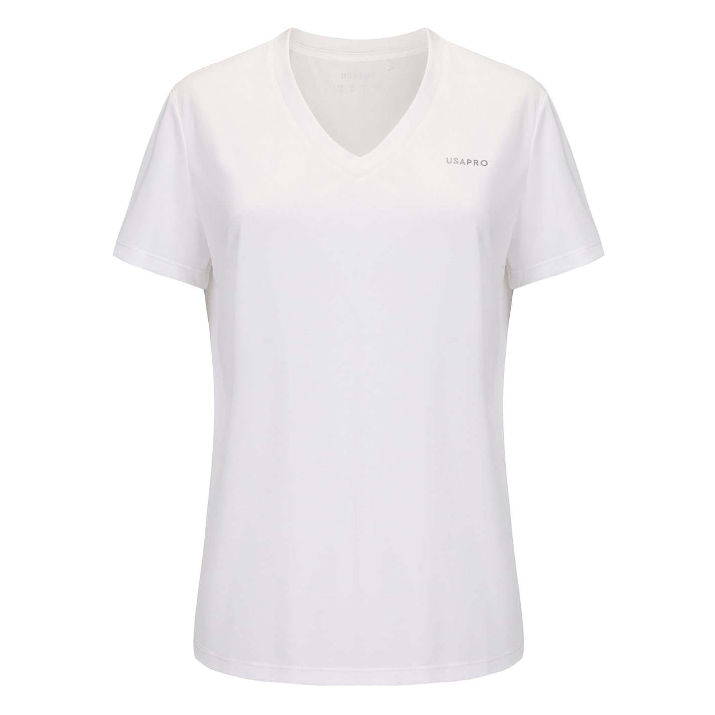 USA Pro Womens Tech V T-Shirt White 8