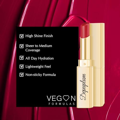 Image of Depuplum Red Lipstick for Women Moisture Lip Gloss Tinted Lip Balm