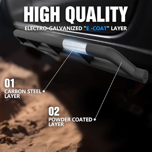 YZONA estribos Rock Slider para Jeep Gladiator JT 4 puertas miniatura 3