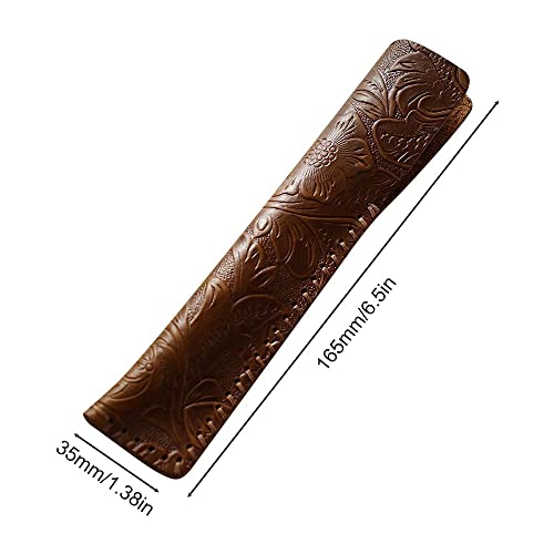 Mioyoow Leather Pen Case, Vintage Single Pen Pouch Pen Cover For Pens, Ballpoint Pens, Pencils #TOP4