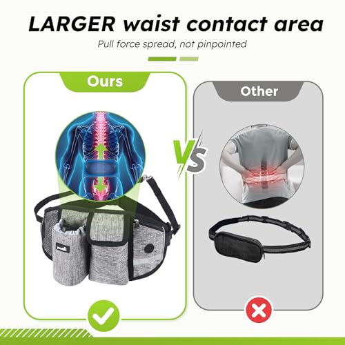 Miniatura 9 de Pecute Correa Running Perro Correa Manos Libres Para Perros Grande Proteger La Cintura Con Costuras Reflectantes, Cinturones De Cintura Ajustables, Endure 110kg Gris 2