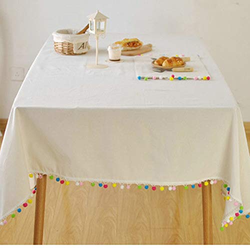 Nappe couverture moderne blanche anti-taches pour protéger et décorer la table