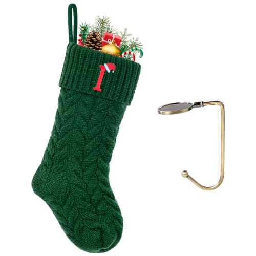 Initial Christmas Stockings,Monogram Letter Stocking Knit Family Stockings