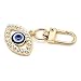 Jasimkiss Evil Eye Keychain Car Key Ring Bag Purse Good Luck Amulet protection Charm Keychain for Women Men (C)